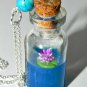 Zenful Water Lilies,Choose Your Color, Bottle Necklace