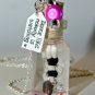 Tiny Pole Dancer and Pole Necklace, Bottle Necklace