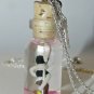 Tiny Pole Dancer and Pole Necklace, Bottle Necklace