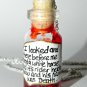 Death is Coming! Headless Horseman Bottle Necklace