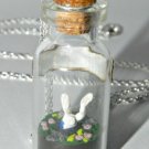 Down the Rabbit Hole, Fairy Tale Inspired, Bottle Necklace