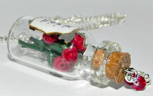 Roses Are Red, Violets Are Blue, Bottle Necklace