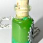 Steampunk Cogs, Glow in the Dark Bottle Necklace