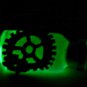 Steampunk Cogs, Glow in the Dark Bottle Necklace