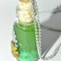 Steampunk Cogs, Glow in the Dark Bottle Necklace