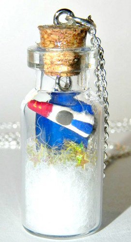 Blast to the Moon! Space Shuttle Bottle Necklace