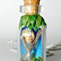 I Don't Give a Hoot! Tiny Owl in a Bottle Necklace