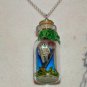 I Don't Give a Hoot! Tiny Owl in a Bottle Necklace
