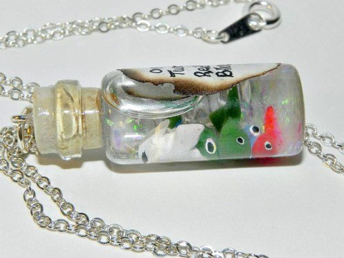 One Fish, Two Fish, Fishies Bottle Necklace