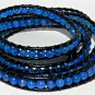 La Isla Bonita, Blue Agate and Leather Wrap Bracelet