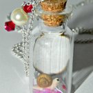 Snail Mail, Mini Snail with Love Letter,Bottle Necklace