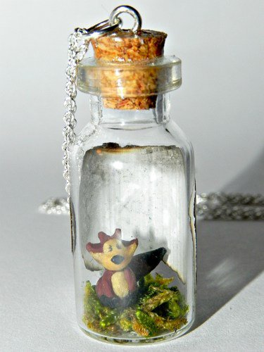 What Does the Fox Say? Bottle Necklace