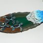 Take Courage! Labradorite Baby Sea Turtles on Agate Pendant
