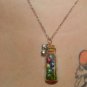 Vintage Christmas Ornaments Bottle Necklace