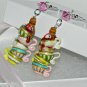 Tick Tock, It's Tea Time! Hand Sculpted, Handmade Earrings