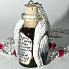 The De-Vil wears furs! Handmade, Hand Sculpted, Bottle Necklace