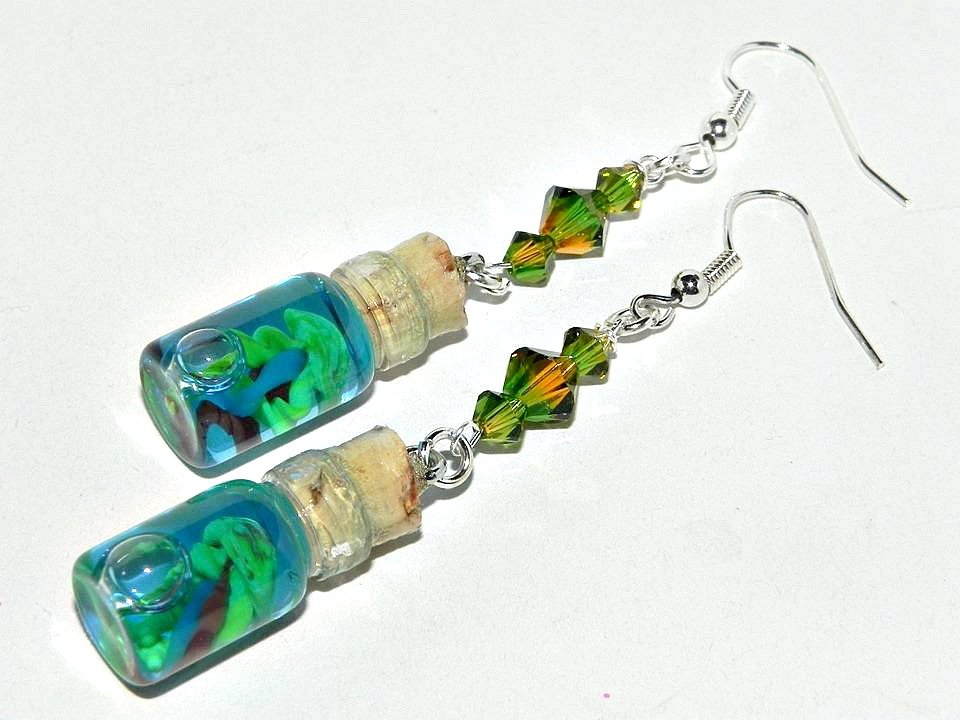 Teeny Tiny Squishies! Jellyfish Earrings, Handmade, Hand Sculpted