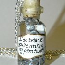 Shades of Grey, Hand Sculpted, Handmade, Bottle Necklace