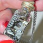 Shades of Grey, Hand Sculpted, Handmade, Bottle Necklace