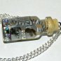 Shades of Grey, Hand Sculpted, Handmade, Bottle Necklace