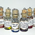 Friends Inspired Necklaces, Collect All Six! Bottle Necklaces, Handmade, Hand Sculpted