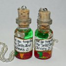We Go Together Like Peas and Carrots, Best Friends Necklace Set, Handmade