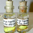 We Go Together Like Mac and Cheese, Handmade, Hand Sculpted, Best Friends Necklace Set
