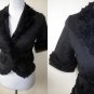 Autumn / Fall Sale: black ruffled blazer (small), fitted jacket