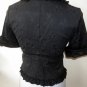 Autumn / Fall Sale: black ruffled blazer (small), fitted jacket