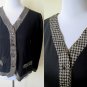 Autumn / Fall Sale: black and gold houndstooth blazer jacket (medium to large)