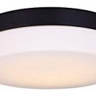 Canarm Jax 18.5W LED Flush Mount in Black with Flat Opal Glass - Dimmable