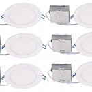 Topaz Lighting (Pack of 6) 77233 Slim 6" Dimmable Recessed, 3000K, White, Energy Efficient