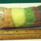 'SEASONS' green, yellow carded wool,roving,fiber,needle felting