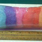 15 gr 'west coast sunset' carded wool roving,fiber,needle felting