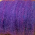 royal  purple carded sheep wool,roving,fiber,needle felting,spinning