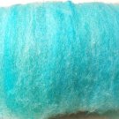 turquoise, blue wool roving,carded sheep fiber,needle felting,batting