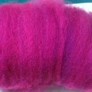 raspberry pink, red, ROVING, carded sheep wool,fiber,needle felting spinning