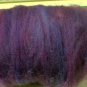blackberry, purple wool roving, carded sheep fiber, needle felting ,batting
