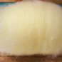 white wool roving, natural 'blonde' cream, carded sheep fiber, needle felting