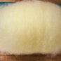 white wool roving, natural 'blonde' cream, carded sheep fiber, needle felting