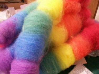 marigold  gold carded sheep wool,roving,fiber,needle felting spinning