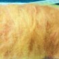 marigold  gold carded sheep wool,roving,fiber,needle felting spinning