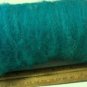Teal blue dark turquoise wool roving, carded sheep fiber, needle felting, batt