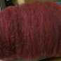 Wool Roving, garnet dark RED carded sheep fiber,needle felting spinning