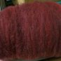 Wool Roving, garnet dark RED carded sheep fiber,needle felting spinning