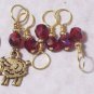 sheep knitting stitch markers, silver pewter charm,4,5,6.5,8mm sizes, no snag,