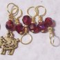 sheep knitting stitch markers, silver pewter charm,4,5,6.5,8mm sizes, no snag,
