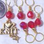 knitting stitch markers, pewter knitting charm, choice of colours