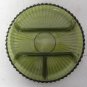 Vintage Green Glass Divided Serving Dish