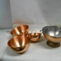 4 Pc Lot ODI Old Dutch Solid Copper Nesting Mixing Bowls & Colander, China